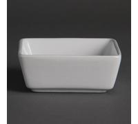 Plats à amuse-bouche carrés Olympia Whiteware 8,5 cm (12 pièces)