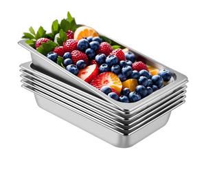 Plats à Four en Acier - VEVOR - 13L - Lot de 6 Bac Gastro Inox Alimentaire