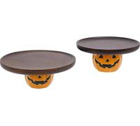 Plats à gâteaux en forme de citrouille - Plats de service - Set de 2 - Halloween - Orange