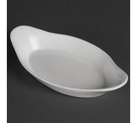 Plats à gratin ovales Olympia Whiteware, blancs, 23 x 13 cm (6 pièces)