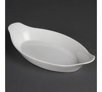 Plats à gratin ovales Olympia Whiteware, blancs, 29 x 16,6 cm (6 pièces)