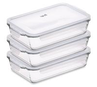 Plats à lasagnes en verre avec couvercles (lot de 3) - 2,2 litres