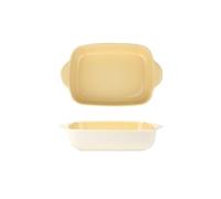 Plats de cuisson Plaque de cuisson for fromage, bol riz cuit au four, assiette spéciale rectangulaire, à légumes, bivalve, en céramique(Yellow,9inches)