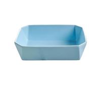 Plats de cuisson Plat de cuisson rectangulaire en céramique, cocotte et plat à lasagnes, 20 x 15 5,7 cm, allant au four, for la, le rôtissage service(Blue)