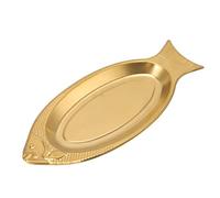 Plats de Plateau de Poisson, Plateau de Service en Acier Inoxydable en Forme de Poisson Extrêmement épais, Largement Applicable, Conception de Soudure sans Couture, Conception en Relief pour les (M)