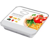 Plats de service, aluminium durable, polyvalent pour cuisiner et servir, 24.5X24.5X5.7Cm, 8 sets