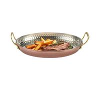 Plats en acier inoxydable - Assiettes ovales avec poignées - Plateau allant au micro-ondes pour le dîner, la cuisson de la viande, l'apéritif, le restaurant, le service de fruits de mer