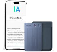 Plaud Note Enregistreur Vocal IA avec Étui, Transcription et Résumé IA | Dictaphone Enregistreur Vocal Numérique IA, Résumé Automatique, Compatible Teams, 112 Langues, pour Réunions et Appels, Bleu