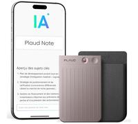 Plaud Note Enregistreur Vocal IA avec Étui, Transcription et Résumé IA | Dictaphone Numérique IA, Résumé Automatique, Compatible Teams, 112 Langues, pour Réunions et Appels, Lumière des étoiles