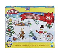 Play-Doh Calendrier de l'Avent, tapis d'activité, + de 24 surprises, 24 pots de pâte Play-Doh, pour enfants dès 3 ans