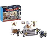 PLAYMOBIL 71347 Calendrier de l'Avent - Police- La magie de Noël - 24 fenêtres à ouvrir en attendant Noël, jouet avec décor pour enfants à partir de 4 ans