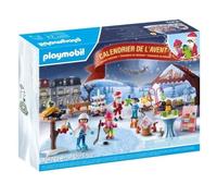PLAYMOBIL 71472 Calendrier de l'Avent Marché de Noël, 24 surprises, 84 pièces, Dès 4 ans
