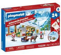 PLAYMOBIL 72226 Calendrier de l'Avent Lutin de Noël, Monde de Noël Bureau de Poste avec Père Noël Renne, 90 pièces, dès 4 ans