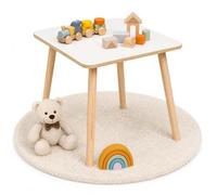 PlayPals Furniture Table carrée en bois pour chambre d'enfant - 50 x 50 x 47 cm - Table de jeu et d'apprentissage en MDF