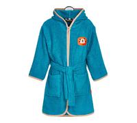 PLAYSHOES Peignoir 'Dschungel' beige / bleu cyan / orange, Taille 110-116