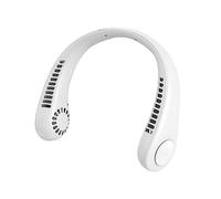 Pleayietoopiatiey Lazy Sports Ventilateur de cou silencieux à suspendre USB pour sports de plein air Blanc chaud 260 x 211 x 245 mm