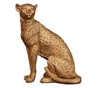 Pleayietoopiatiey Statue de guépard rétro - Sculpture de léopard - Décoration pour la maison ou le bureau - Léopard assis
