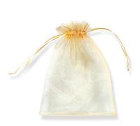PLECUPE Lot de 100 sacs en organza avec cordon de serrage, 16 x 22 cm, couleur pure, couleur claire, lavande séchée, fleurs