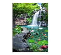 Plein Carré Diamant Peinture - PZCC - Paysage Nature - Décoration Murale - DIY - Cascade