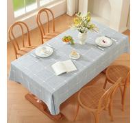Plenmor Bleu Nappe Carrée 150 x 150 cm, Nappe Lin Nappes Tissu pour Salle à Manger, Exterieur, Picnic, Anniversaire, Automne, Noel, Halloween