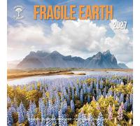 Plenty Gifts Calendrier 2027 - Calendrier mural Fragile Earth - Calendrier mensuel - 16 mois - 30 x 30 cm