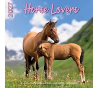 Plenty Gifts Calendrier 2027 - Calendrier mural Horse Lovers - Calendrier mensuel - 16 mois - 30 x 30 cm