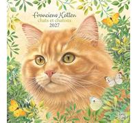 Plenty Gifts Calendrier 2027 - Calendrier mural Les Chats de Francien - Calendrier mensuel - 16 mois - 30 x 30 cm