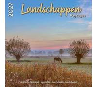 Plenty Gifts Calendrier 2027 - Calendrier mural Paysages - Calendrier mensuel - 16 mois - 30 x 30 cm