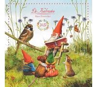 Plenty Gifts Calendrier 2027 - Calendrier mural Rien Poortvliet Gnomes - Calendrier mensuel - 16 mois - 30 x 30 cm