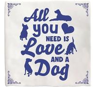 Plenty Gifts Plaque personnalisée - All You Need Dog - Carreau décoratif pour Amoureux des Chiens - Inscription en Anglais - 15x15cm