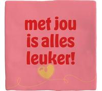 Plenty Gifts Plaque personnalisée - Alles Leuker - Carreau décoratif avec Texte Humoristique - Inscription en néerlandais - 15x15cm
