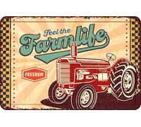 Plenty Gifts Plaque personnalisée - Farmlife - Plaque Murale décorative Ambiance Ferme et Campagne - Format A4-21x29,7cm