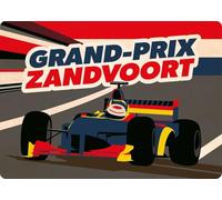 Plenty Gifts Plaque personnalisée - Grand Prix Zandvoort - Plaque métallique décorative pour passionnés d'automobile - 14,8x21cm
