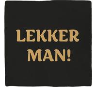 Plenty Gifts Plaque personnalisée - Lekker Man - Carreau décoratif Humoristique - Inscription en néerlandais - 15x15cm