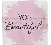 Plenty Gifts Plaque personnalisée - You are Beautiful - Carreau décoratif avec Message Positif - Inscription en Anglais - 15x15cm
