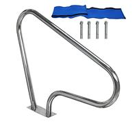 Plerile Rampe Piscine Acier INOX, Main Courante De Entrées Piscines 98 * 81cm avec Housse Poignée, Mains Courantes Courbées De Piscine pour Sortie Entrée Piscine Spa Parc Aquatique (Size : 1 Pack)