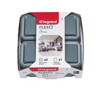 PLEXO GRIS LOT 3 PRISES ET 1 INTER. LEGRAND - 200492