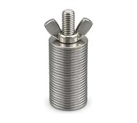 PLEXONE 30 rondelles M8 de 24 mm en acier inoxydable V2A - DIN 9021 - Pour lettres et chiffres à frapper - Sauvegarde Seed Phrase - Vis et écrou papillon