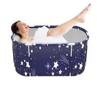 Pliable - Bassin De Trempage Pliable De 120 Cm, De Douche Portable | Renforcée, Seau De Spa Autoportant, Bain D'immersion Chaud Et Froid Robuste Pour Intérieur Et Extérieur, Adultes,