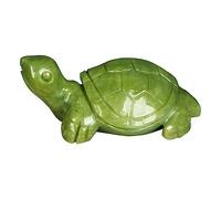 PLIAGE Jade Vert Naturel, Longue Vie Tortue Jade Sculpture, Belle Petite Tortue Jade Sculpture, Jade Décoration, décoration de la Maison 6-15cm,6cm