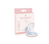 PLIC - Miroir de Poche LED Rechargeable Grossissant x5 - Lumière Réglable - Rose