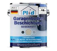 Plid® - Peinture Sol Garage Gris Silex 2,5L - Revetement de Sol Béton, asphalte, ciment - Intérieur/Extérieur - Etanche et Résistant au gel, diesel, huile de moteur - Fabriqué En Allemagne