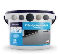 Plid® Plastique liquide intérieur extérieur gris anthracite 5 L - Peinture béton imperméable, protection sols et murs, revêtement terrasse, atelier, cave, PVC
