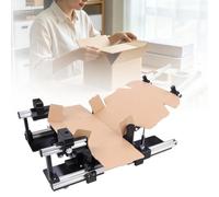 Plieuse manuelle réglable, gabarit de pliage pour emballage rapide | Universel 15-65cm, alignement automatique du carton, plie les 4 côtés, résistant, stockage à plat