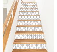 PLIGREAT 15 Bande Adhésive Moderne pour Contremarches D'Escalier Stickers Adhésifs pour Escaliers Motif Feuilles 18x100cm Vinyle Autocollant pour la Décoration de la Maison et de L'Hôtel