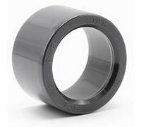 Plimat Raccord adhésif en PVC - 50 mm - Raccord en T - Raccord coudé - Raccord coudé - Raccord de manchon - Raccord court en PVC - 63 x 50 mm