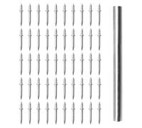 Plinthe à ongles à Double tête avec 1 manchon, clous antirouille, fixateur en bois sans Trace, outils for le travail du bois, 100/50 pièces(50pcs)