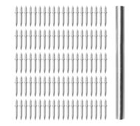 Plinthe à ongles à Double tête avec 1 manchon, clous antirouille, fixateur en bois sans Trace, outils for le travail du bois, 100/50 pièces(100pcs)
