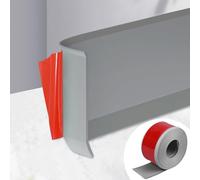 Plinthe Adhesive en PVC, Plinthe Souple Autoadhésive 3 Mètres, Plinthe Décorative Gris, 10cm de Large, Plinthe Autoadhésive Convient pour Cuisines, Salles de Bains et Salons