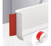 Plinthe Adhesive en PVC, Plinthe Souple Autoadhésive 5m, Plinthe Décorative Blanc, 10cm de Large, Plinthe Autoadhésive Convient pour Cuisines, Salles de Bains et Salons